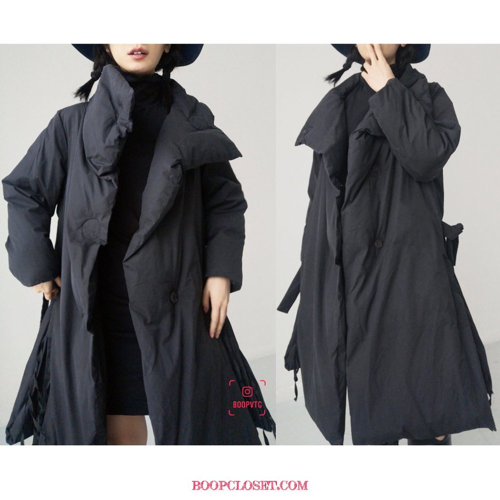 Ann Demeulemeester black deconstructed puffy duvet coat DONT BUY Reserved